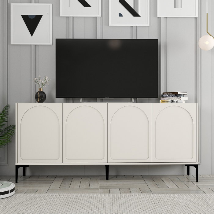 Hanah Home Lyon 79 Consola Crema y Negro